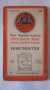 1946 OS Ordnance Survey one-inch Popular Edition Map 178 Dorchester. - Picture 1 of 4