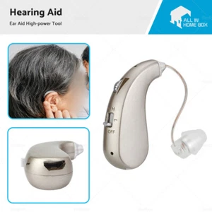 Rechargeable Digital Hearing Aid Severe Loss BTE Ear Aid HIGH-POWER Tool Kit - Picture 1 of 7
