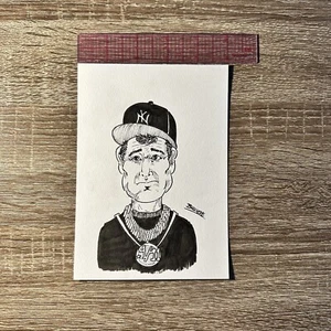 Pencil And Ink Artwork - George W. Bush Parody 5”x7” Drawing Mixed Media Paper - Foto 1 di 1