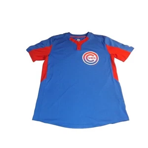 MLB Majestic Baseball Jersey Men Sz L Chicago Cubs Coolbase Short Sleeve Sportsw - Picture 1 of 7