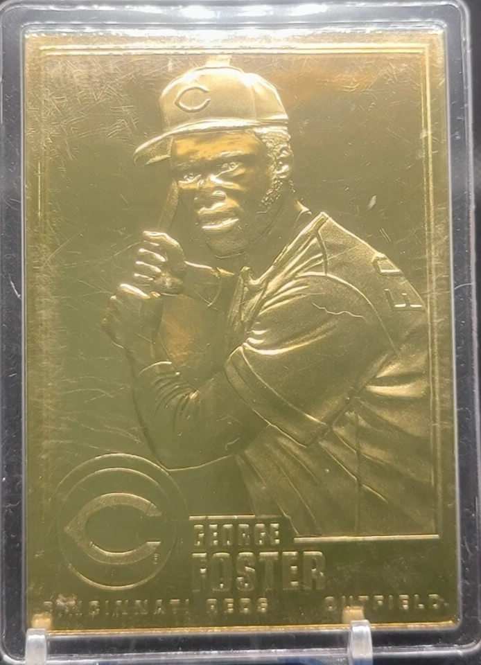 George Foster - 1996 Danbury Mint - #45 Sealed 22kt Gold Card - Reds - Image 1 of 2