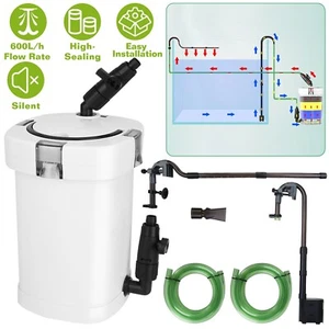 External Canister Filter Kit for Aquarium Fish Tank 6W Water Pump with Hose - Picture 1 of 20