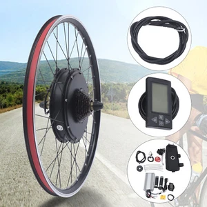 48V 1500W 26'' E-Bike Rear Wheel LCD Motor Conversion Kit Electric Bicycle Motor - Picture 1 of 12