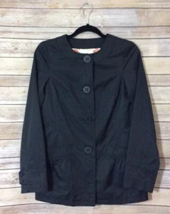 TULLE Los Angeles Women’s Black Button Down Casual Rain Jacket, Size Small. - Picture 1 of 5