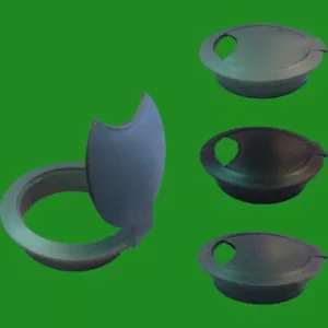 10x 65mm Computer Desk Hinged Grommet Table Cable Tidy Outlet Port Wire Cover - Picture 1 of 5