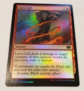 MTG Lava Coil 116 2X2 Double Masters 2022 Foil Common NM x1 - Picture 1 of 2