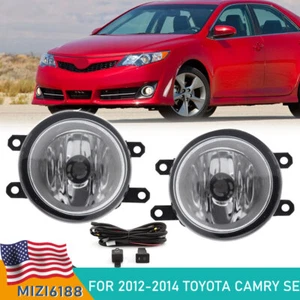 Front Bumper Halogen Fog Light Lamp w/ Wiring For 2012 2013 2014 Toyota Camry SE - Picture 1 of 12