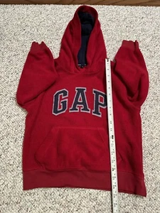 vintage gap youth boys size small Y2K 90s hoodie sweatshirt fleece red pullover - Picture 1 of 5