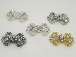 Diamante Hook and Eye Clasp Button for Sweater and Costumes, Vintage Style 4 - Picture 1 of 12