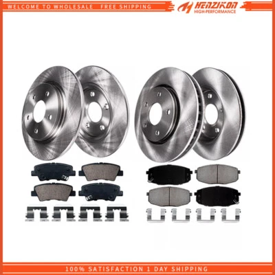 Pastillas de freno de cerámica rotores de disco delanteros 262 mm traseros 280 mm para Kia Soul 2014-2016 Foto 1 de 4