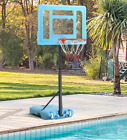Basketball Hoop Poolside Pool System Adjustable Backboard Game Portable Stand