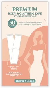 Linda's Essentials Double Sided Body Tape and Clothing Tape 50 Pack - Tit Tape & - Picture 1 of 6