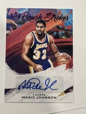 2020-21 Panini Court Kings Brush Strokes Violet Magic Johnson /35 auto #BR-MJN