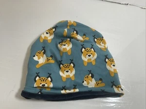 Maxomorra velour inner beanie hat | Lively Lynx | Winter world animals 2-9 Yrs - Picture 1 of 5
