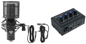 Rockville ROCK-U MINI 2x2 Home Studio USB Computer Recording Interface + Mic - Picture 1 of 12