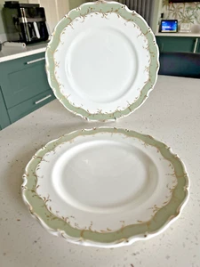 ROYAL DOULTON FONTAINEBLEAU PATTERN FINE BONE CHINA PAIR OF DINNER PLATES (B) - Picture 1 of 5