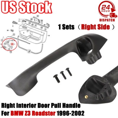 Right Driver Side Interior Door Pull Handle For BMW Z3 Roadster 1996-2002 Petg Foto 1 de 4