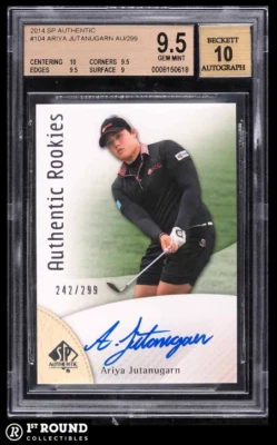 Ariya Jutanugarn RC BGS 9.5 w 10 Auto: 2014 SP Authentic Rookie Card /299 - Image 1 of 3