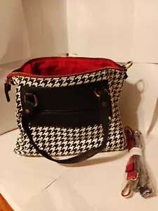 PURSE-HOUNDSTOOTH-USED WITH UNOPENED STRAP-NEXT DAY SHIPPING - Picture 1 of 5