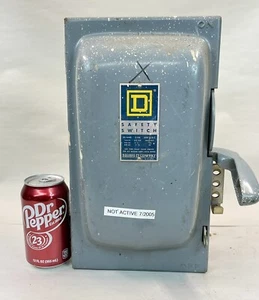 SQUARE D Cat#H361 30amp 600 voltios 3 polos INTERRUPTOR DE SEGURIDAD DESCONEXIÓN FUSIBLE lote1852 - Imagen 1 de 14