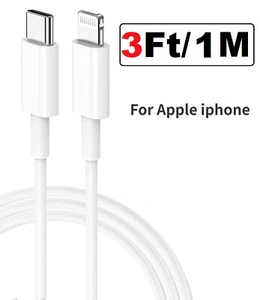 Upgrade Fast Charger Cable Type USB C PD Cord to For iPhone 14 13 12 11 Pro Max - Picture 1 of 12