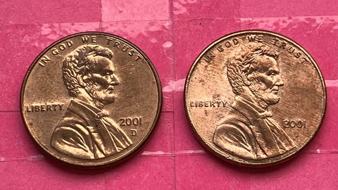 2001 P&D Lincoln Cents(2 coins), UNC, Both DDO/DDR, Scope Photos, #Set-LM2-019 Cover