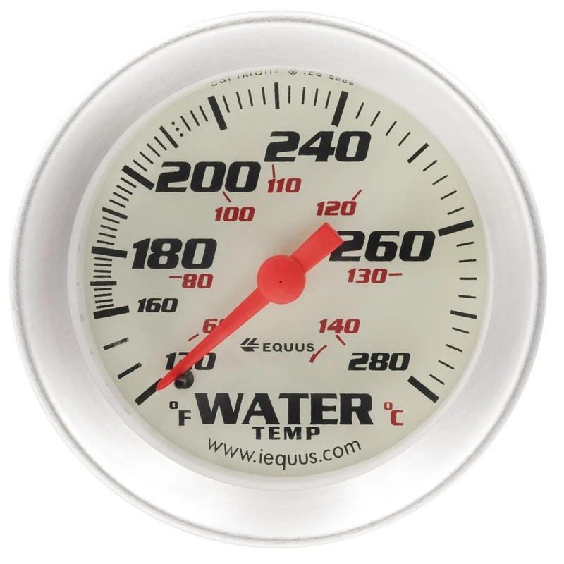 Equus Water Temperature Gauge 8242; 8000 Series Water Temp 130-280deg, 2 in. - Image 1 of 1
