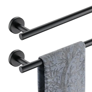 JQK Black Bath Towel Bar, 33 Inch 304 Stainless Steel Thicken 0.8mm Towel Rac... - Picture 1 of 9