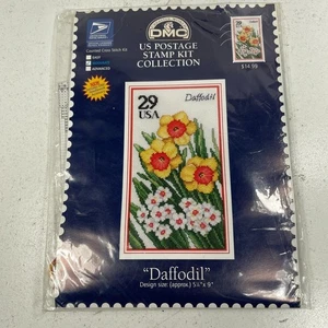 DMC Ufficiale USPS Francobollo Contato Punto Croce Kit Narciso 5 1/4” X 9” - Foto 1 di 11