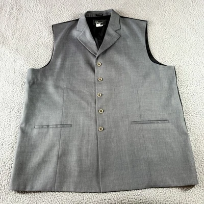 Successo Uomo by Phita Mens Sleeveless Waistcoat Vest Gray Size 50L - Image 1 of 4