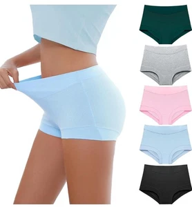 Boy Shorts High Waist Cotton Underwear for Women- 5pack Sz 2XL - Picture 1 of 6