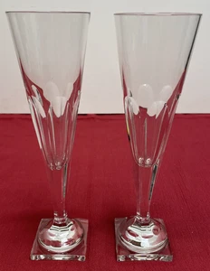 "Lote de 2 copas de champán estriadas William Yeoward patrón caroline flautas 8,25""" - Imagen 1 de 8