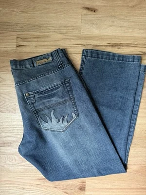 Pantalones de mezclilla vintage para hombre Indigo 30 holgados lavado oscuro 36” pierna recta Y2K Southpole Foto 1 de 4