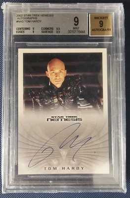2002 RITTENHOUSE STAR TREK NEMESIS TOM HARDY SHINZON AUTO BGS 9 AUTO 9 - Image 1 of 2