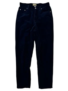 Pantalones de pana Liz Claiborne azul marino tiro medio pierna recta para mujer talla 10P - Imagen 1 de 24