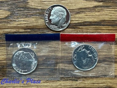 1996-PDS Roosevelt Dime 3-Coin Set - Image 1 of 2