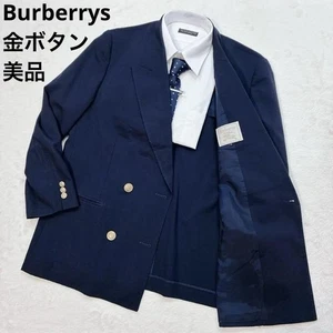 Giacca sartoriale BURBERRY taglia L doppio blu navy sfocato bottone oro - Foto 1 di 9