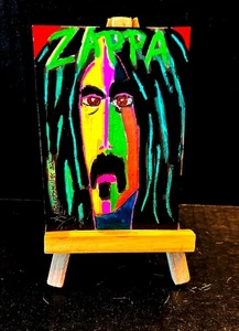 Colorido Frank Zappa POP ART ACEO Pintura 3.5 x 2.5 Original ADN de SWARTZMILLER - Imagen 1 de 20