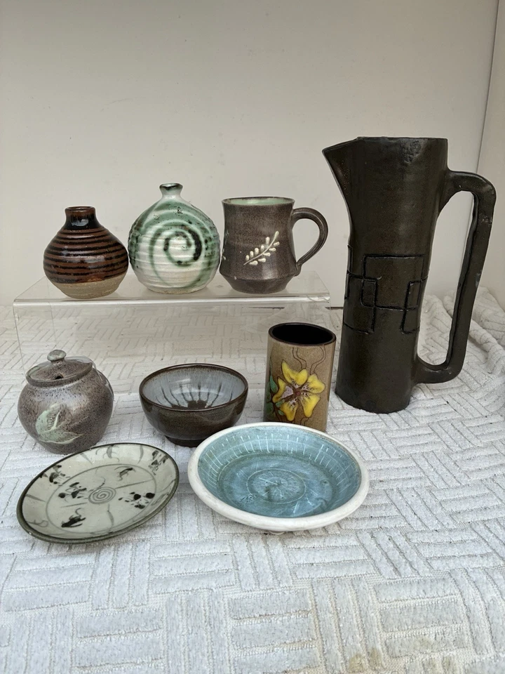 Job Lot Of Studio Pottery Vases And And Bits Some Signed - Image 1 of 4