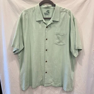 Camisa Tommy Bahama Abotonada Para Hombre 3XL Verde Seda Manga Corta Bolsillo XXXL - Imagen 1 de 9