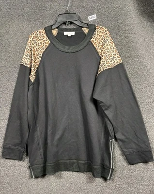 Umgee 女式法国特里动物印花束腰上衣,侧开衩女式 XL 码 — 第 1/4 张图片