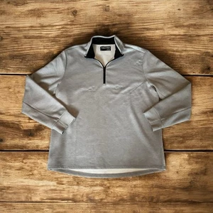 Calvin Klein Men’s Gray Size Large Quarter Zip Lightweight Pullover Sweater - Picture 1 of 9