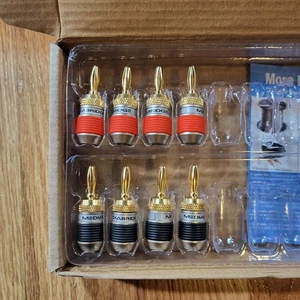 4 Juegos Mediabridge Ultra Series Banana Plugs Conectores Chapados en Oro NUEVO - Imagen 1 de 3