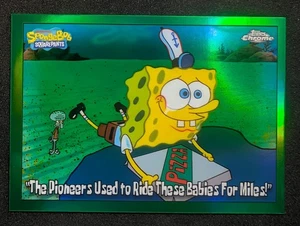 2025 Topps Chrome SpongeBob SquarePants PIONEERS USED TO RIDE Kelp Refractor #79 - Picture 1 of 4