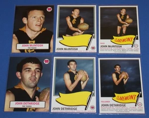 2007 - 1966 Scanlens Archives Flag Series Claremont Team Set Of 6 Cards MINT - Picture 1 of 2