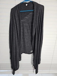 SOYBU Gr. LARGE GRAU meliert Wasserfall Long Cardigan Pullover Yoga Viskose - Bild 1 von 5