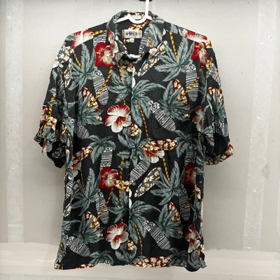Vintage Campia Mens Hawaiian Camp Floral Palm Tree Surfboard Mens Size M EUC - Image 1 of 4