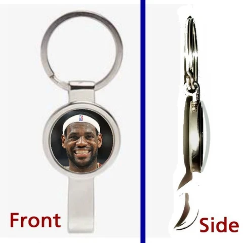 Cleveland Cavaliers LeBron James Pennant or Keychain silver secret bottle opener Cover