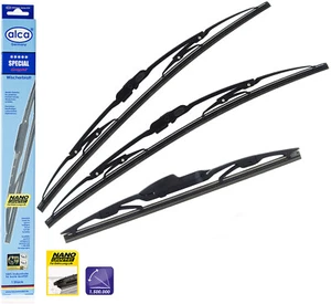 Fits Volkswagen Fox 2005-12 Front & Rear Wiper Blades alca Germany AS21"15"12"G - Picture 1 of 8