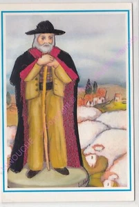 Cartolina Ricamato Embroidered Bordada Presepe Da Provenza Pastore - Picture 1 of 2